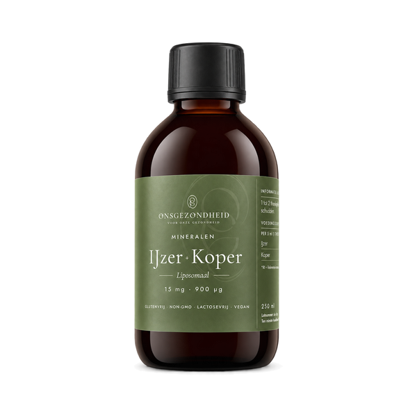 Liposomale IJzer + Koper van OnsGezondheid 250 ml fles